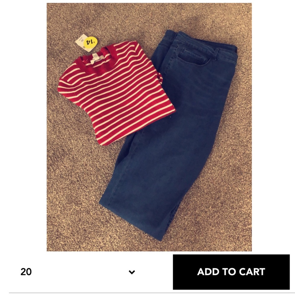 Forever21 Blue Fitted Jeans